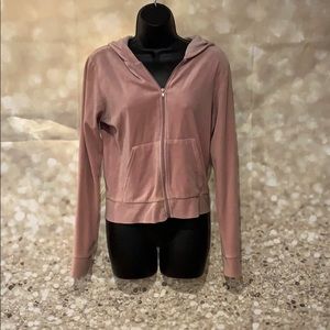 Women’s zip up velour hoodie jacket